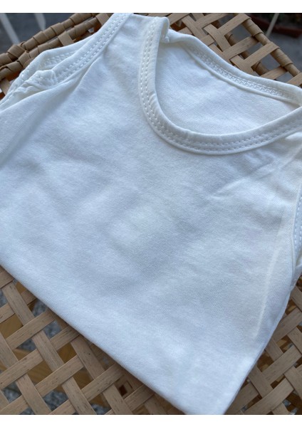 % Cotton Organic Askılı Bebek Atlet