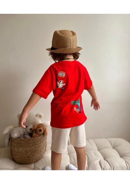 Minecraft Baskılı Şort T-Shirt Erkek Çocuk Takım