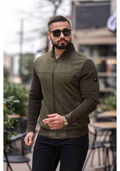 Trikolu Kolej Yaka Kol Detaylı Süet Ceket modelleri