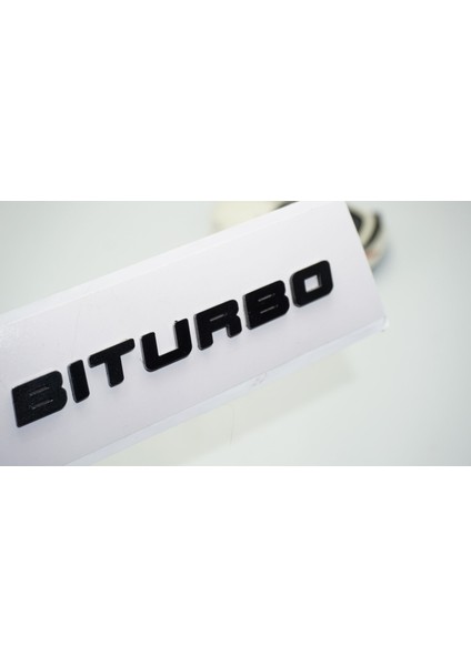 Biturbo Siyah Abs Bagaj Yazı Logo Mercedes Ile Uyumlu