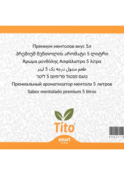 Premium Mentol Aroması 5 Litre