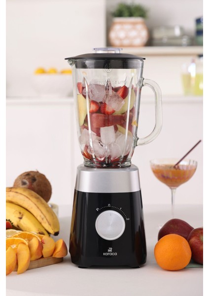 Lezzetli Soslar, Bebek Mamaları ve Püre Yapma Buz Kırıcı 1,5 Lt Cam Sürahi Hazneli Pulse Özellikli Smoothie Blender 1000W