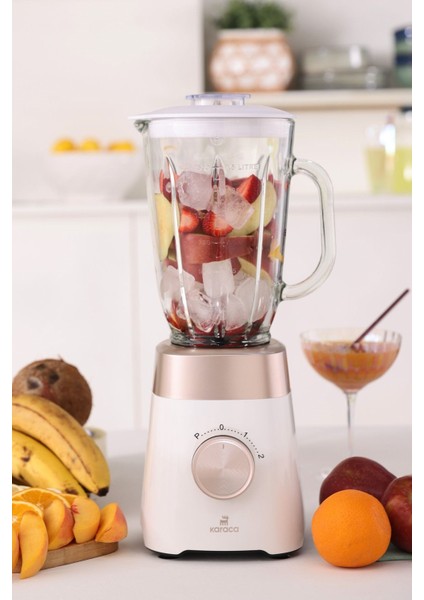 Lezzetli Soslar, Bebek Mamaları ve Püre Yapma Buz Kırıcı 1,5 Lt Cam Sürahi Hazneli Pulse Özellikli Smoothie Blender 1000W