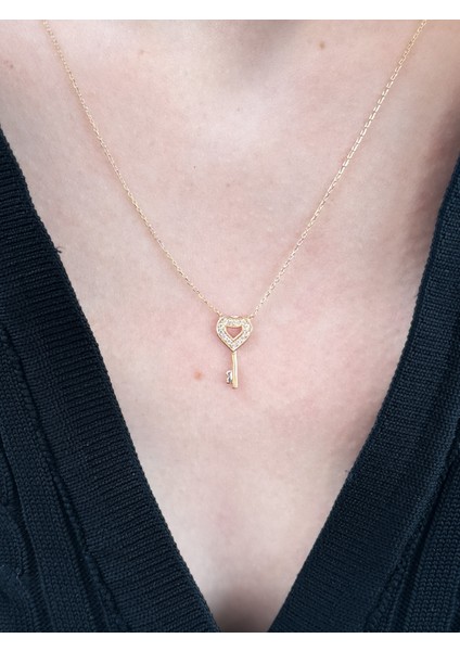 Altın Kalp Anahtar Kolye fiyatları