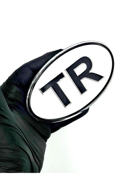 Etiketçilere Özel Armalar Oval Tr (Türkiye) Beyaz Renk Alüminyum Sticker fiyatları