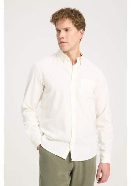 Uzun Kollu Gömlek Worn White