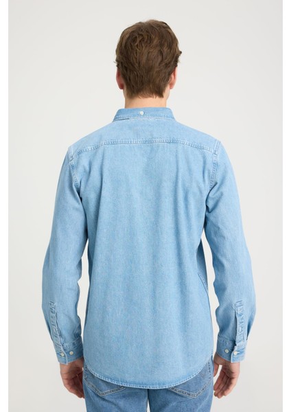 Uzun Kollu Gömlek Mid Blue modelleri