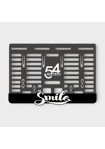 Smile 3D Kabartmalı Pleksi Motor Plakalığı