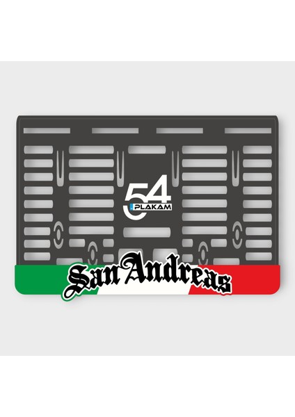 San Andreas Italya 3D Kabartmalı Pleksi Motor Plakalığı