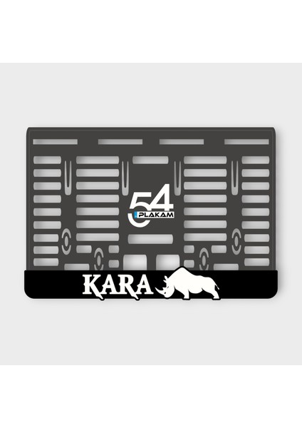 Kara Gergadan 3D Kabartmalı Pleksi Motor Plakalığı -1