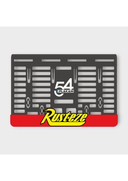Rust.eze 3D Kabartmalı Pleksi Motor Plakalığı