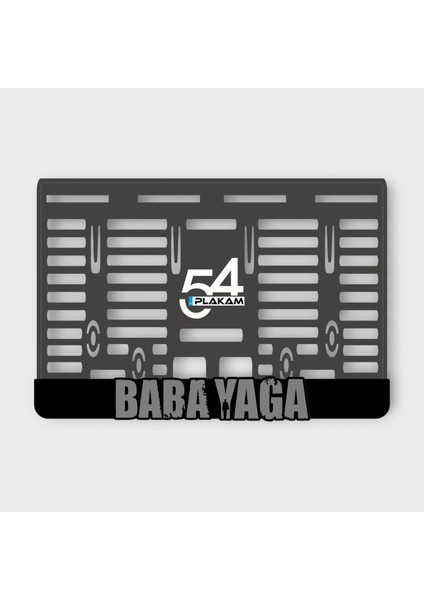 Baba Yaga 3D Kabartmalı Pleksi Motor Plakalığı