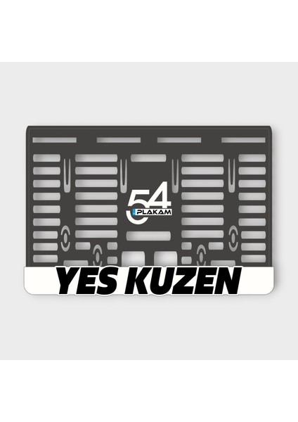 Yes Kuzen 3D Kabartmalı Pleksi Motor Plakalığı