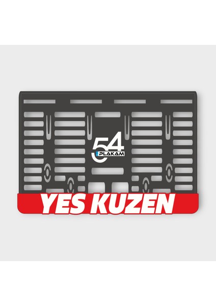 Yes Kuzen 3D Kabartmalı Pleksi Motor Plakalığı