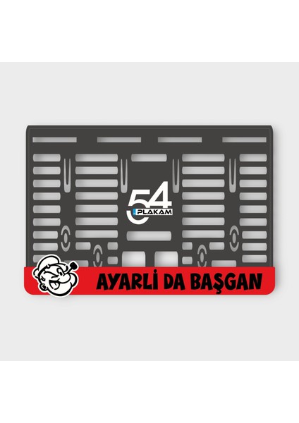 Ayarli Da Başgan 3D Kabartmalı Pleksi Motor Plakalığı