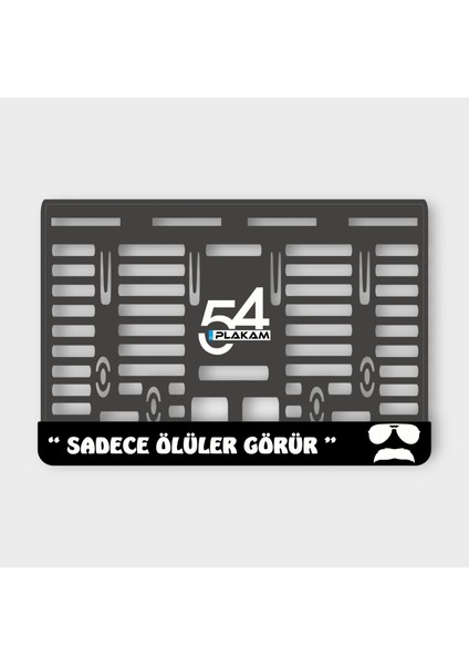 Sadece Ölüler Görür 3D Kabartmalı Pleksi Motor Plakalığı