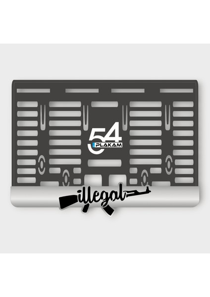 Illegal Gümüş Pleksi Motor Plakalığı