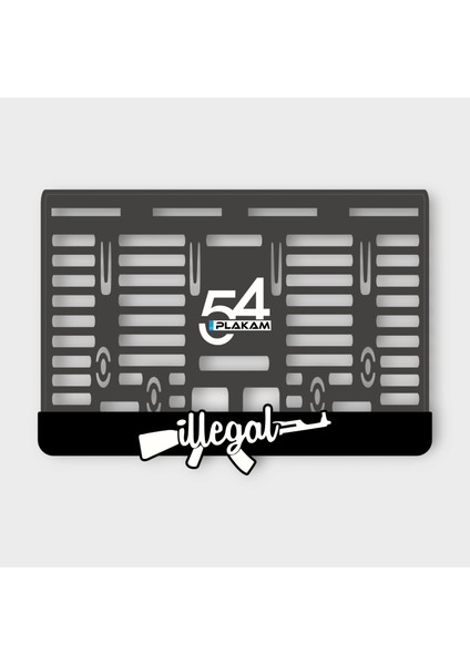 Illegal 3D Kabartmalı Pleksi Motor Plakalığı