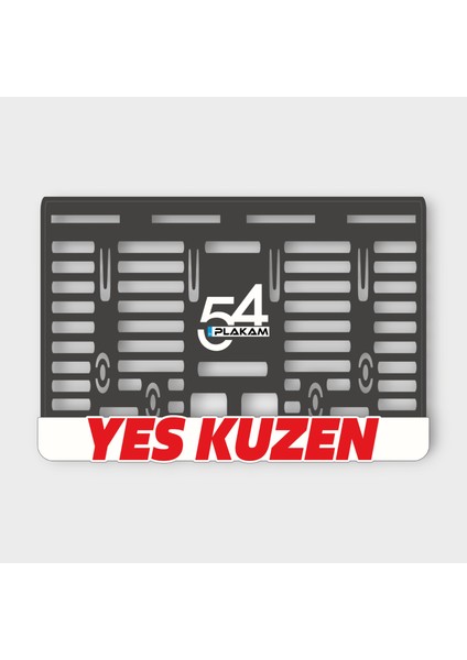 Yes Kuzen 3D Kabartmalı Pleksi Motor Plakalığı