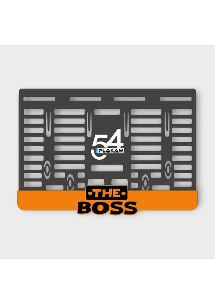 The Boss 3D Kabartmalı Pleksi Motor Plakalığı