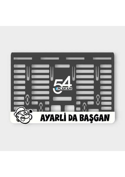 Ayarli Da Başgan 3D Kabartmalı Pleksi Motor Plakalığı