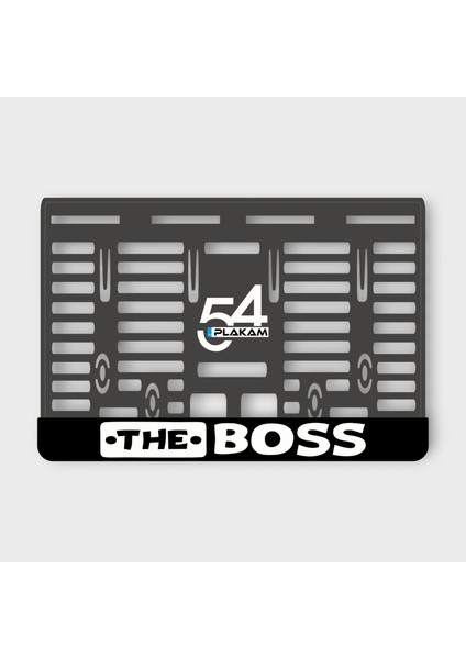 The Boss 3D Kabartmalı Pleksi Motor Plakalığı