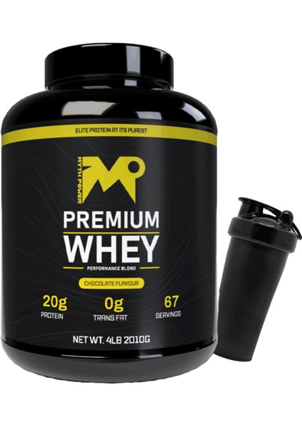 Premium Whey Protein Tozu 2010GR Çikolata 67 Servis (Protein Sentezi)+Shaker 600 ml