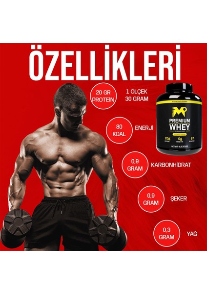 Premium Whey Protein Tozu 2010GR Çikolata 67 Servis (Protein Sentezi)+Shaker 600 ml