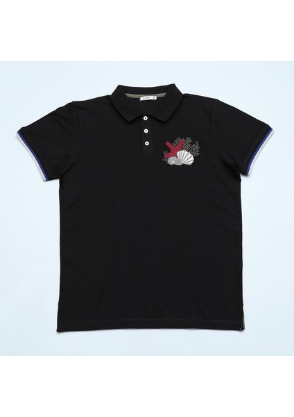 Erkek Çocuk Kısa Kollu Tişört - 16841 - Siyah