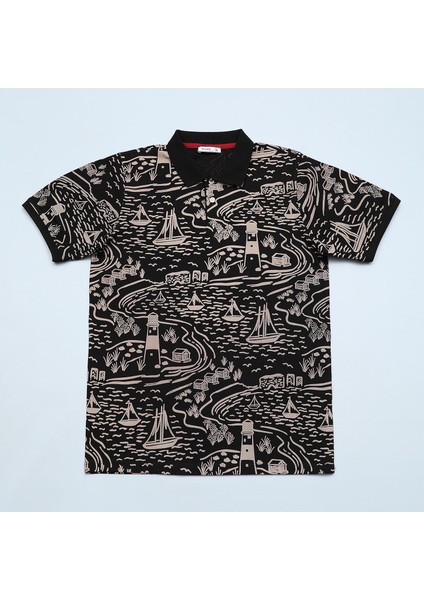 Erkek Çocuk Kısa Kollu Tişört - 16857 - Siyah