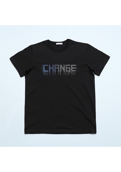 Erkek Çocuk Kısa Kollu Tişört - 16822 - Siyah