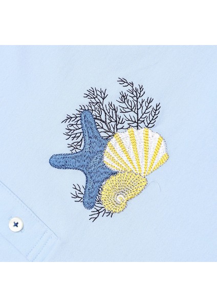 Erkek Çocuk Kısa Kollu Tişört - 16841 - Mavi modelleri