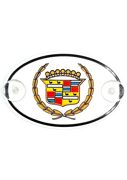 Etiketçilere Özel Oval Cadillac Cam Süsü Pleksi Vantuzlu Arma (552067785)