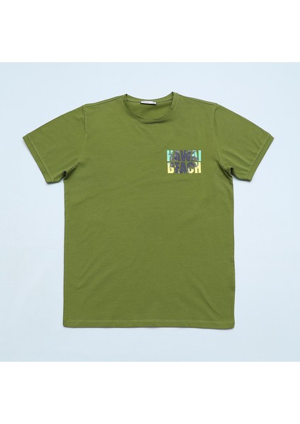 Erkek Çocuk Kısa Kollu Tişört - 16798 - Yeşil