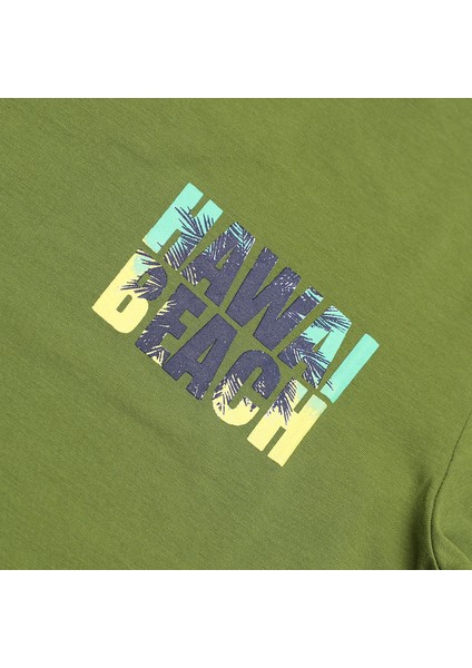 Erkek Çocuk Kısa Kollu Tişört - 16798 - Yeşil fiyatları