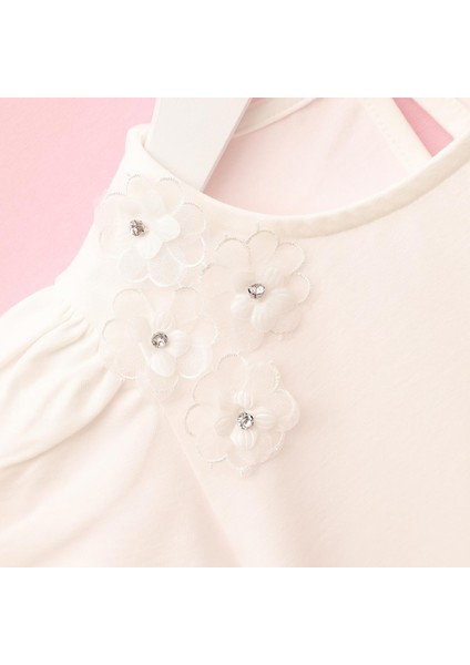 Kız Çocuk Kısa Kol Tişört - 32506 - Vanilya fiyatları