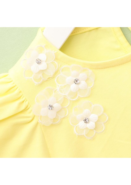 Kız Çocuk Kısa Kol Tişört - 32506 - Sarı fiyatları