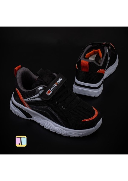 Turuncu Cırt Cırtlı Unisex Çocuk Spor Ayakkabı