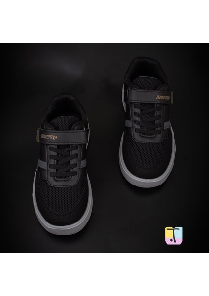 Siyah Comfort Içe Basma Destekli Unisex Çocuk Sneaker