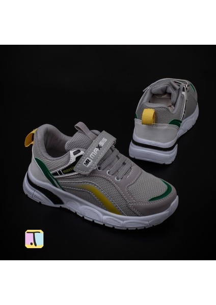 Sarı Cırt Cırtlı Unisex Çocuk Spor Ayakkabı