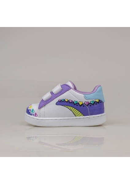 Trend Adımlar Lila Cute Monster Işıklı Ilk Adım Bebe Sneaker