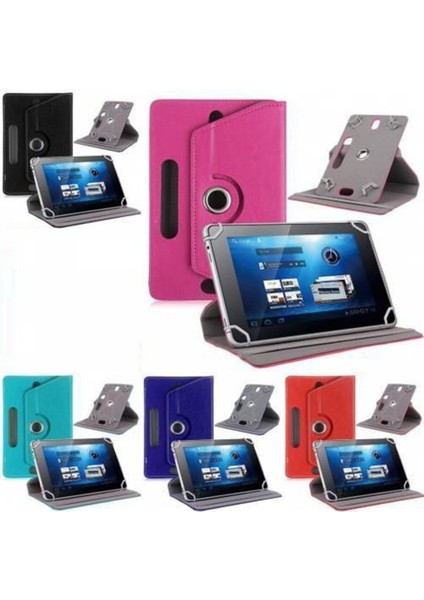 Technopc Ultrapad UP07.S18GA Uyumlu Universal Dönerli Tablet Kılıfı + Tablet kalemi hediyeli
