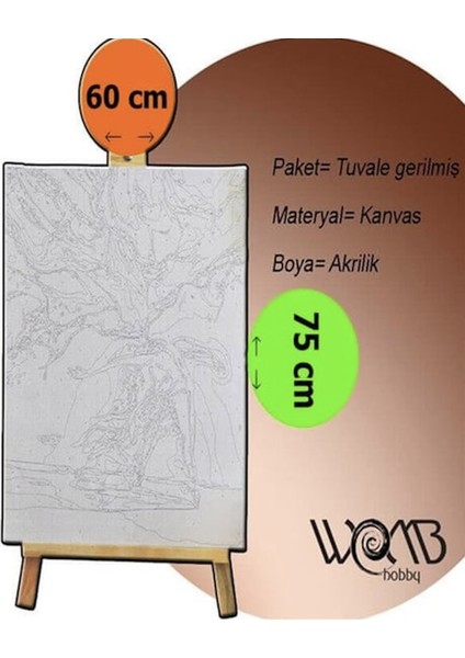 Sonsuza Kadar Kral Boyama Seti 40X50 cm (Tuvale Gerili)
