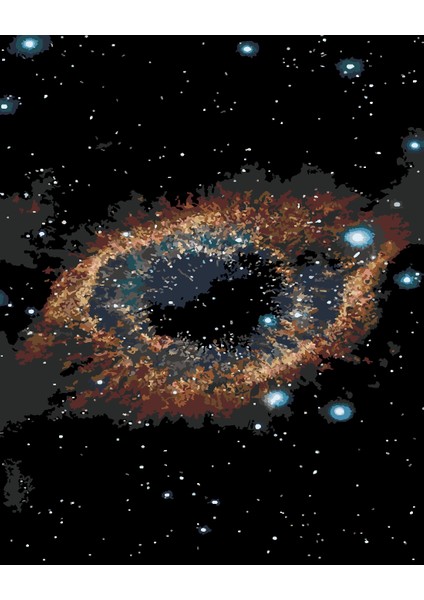 Uzayın Gözü Boyama Seti 40X50 cm (Tuvale Gerili)