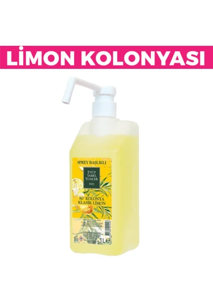 Eyüp Sabri Tuncer Sprey Başlıklı Klasik Limon Kolonyası 1 Lt