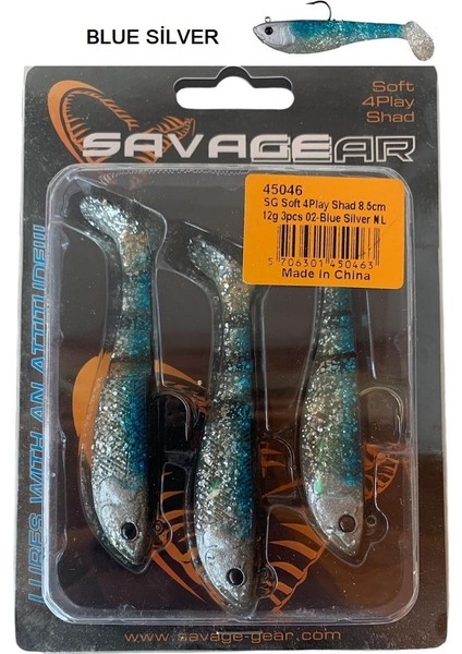 Soft 4play Shad 8.5cm 12GR 3lü Paket Silikon Suni Yem fiyatları