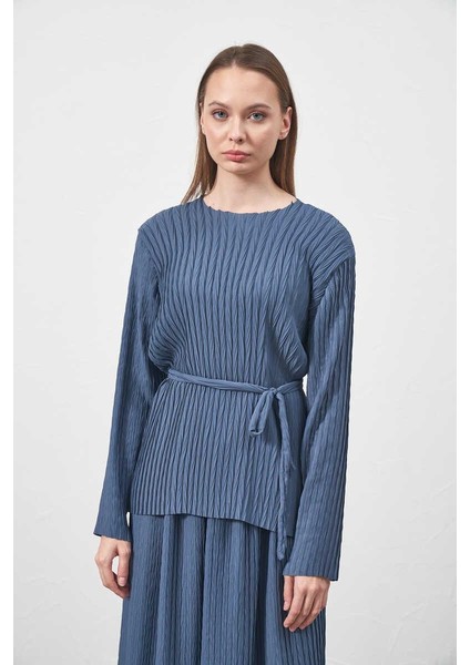 Pliseli Bluz Indigo modelleri