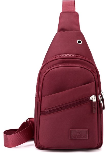 Naylon Omuzdan Askili Çanta Crossbody Çanta Gündelik Spor Göğüs Çantası (Yurt Dışından)