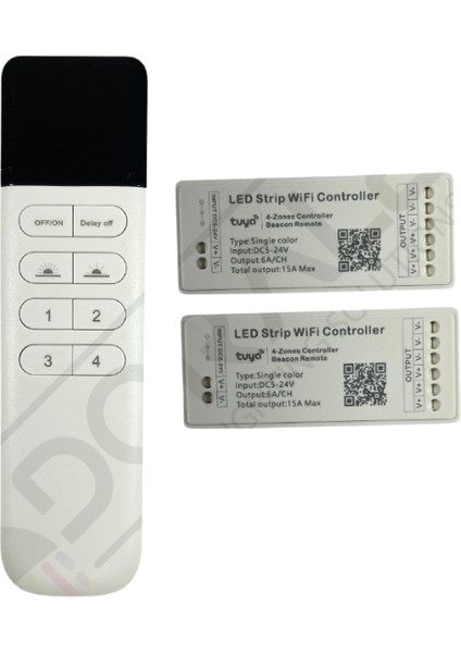 Tuya Destekli Wifi Kontrollü Dimmer Şerit LED Kontrol Devresi - 2 Kanal