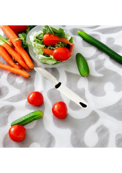 Soyucu Oyucu Paslanmaz Çelik Çok Fonksiyonlu Keskin Bıçaklı Beyaz Meyve Sebze Soyucusu Oyucu